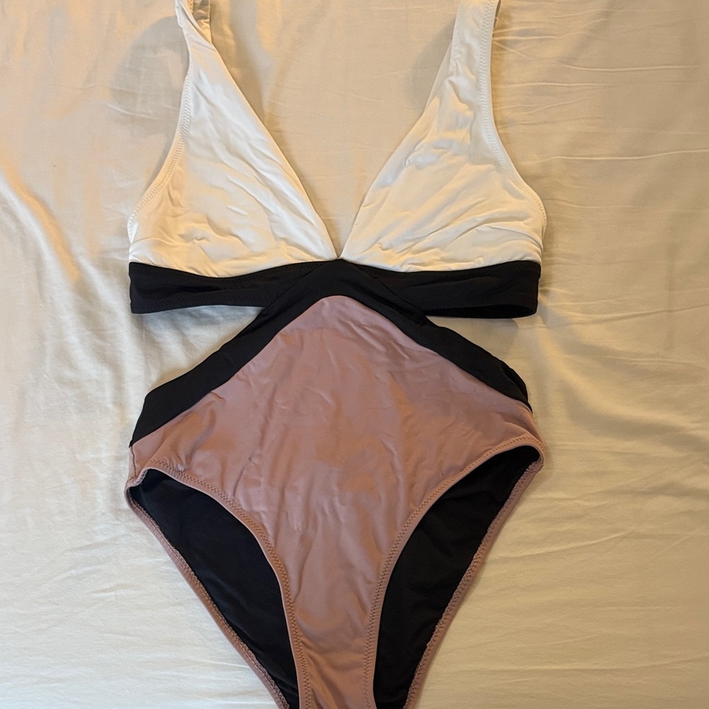 Envy Black and Tan Swimsuit